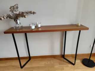 Mesa recibidor madera y metal