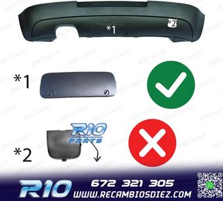 DIFUSOR VOLKSWAGEN VW GOLF 5 03-08 LOOK GTI GANCHO REMOLQUE