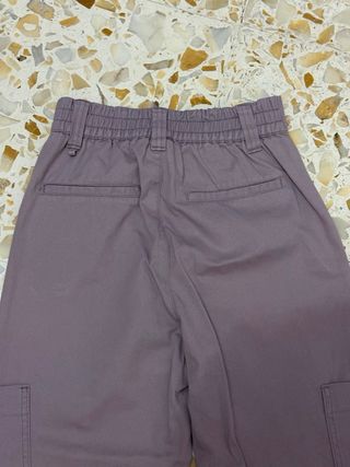 Pantaloni cargo viola Pull&Bear