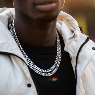 Cadena Cubana Plata 7mm