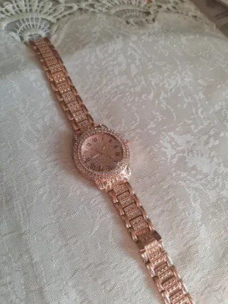 Orologio donna oro rosa con strass