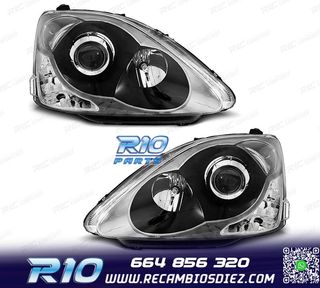 FAROS HONDA CIVIC 01-06 PROYECTOR FONDO NEGRO