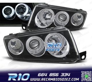 FAROS SKODA FABIA 99-07 OJOS ANGEL FONDO NEGRO
