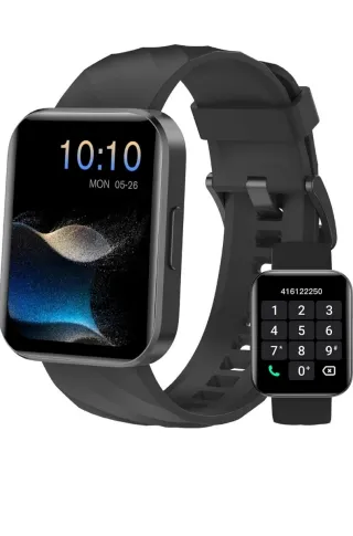 Smartwatch nero con caricabatterie