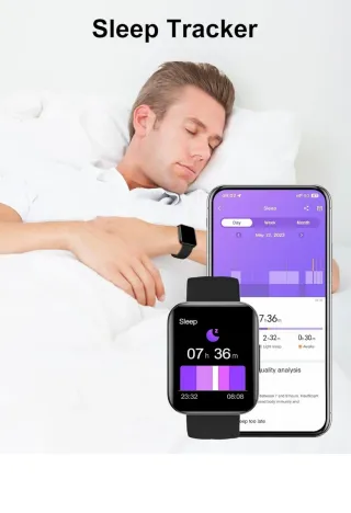 Smartwatch nero con caricabatterie