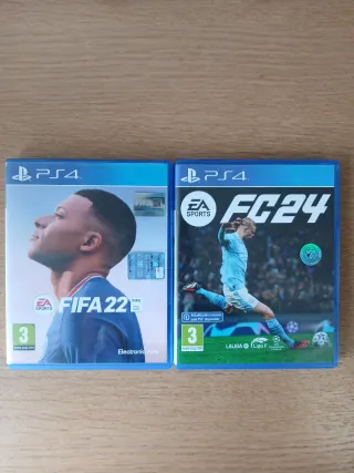 PS4 Slim 500GB + 2 Mandos + FC 24 y FIFA 22