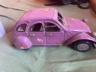 Cochecito Decorativo Morado Flores