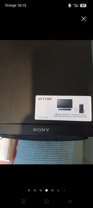 Barra de Sonido Sony Plata/Negra
