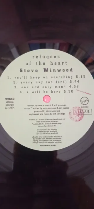 Vinile Steve Winwood - Refugees of the Heart