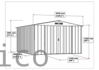 Caseta Metálica Eco Alcoy 353x322x196 cm - Duramax