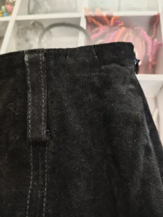 Falda Zara Cuero Negra Talla S