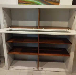 Mueble Comedor Madera y Cristal