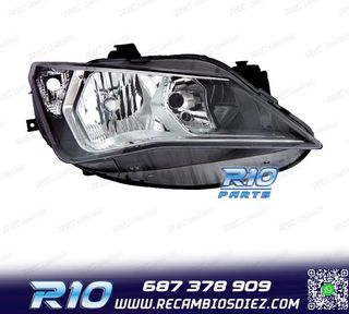 FARO DCH PARA SEAT IBIZA 12-17 FONDO OSCURO + CROMO