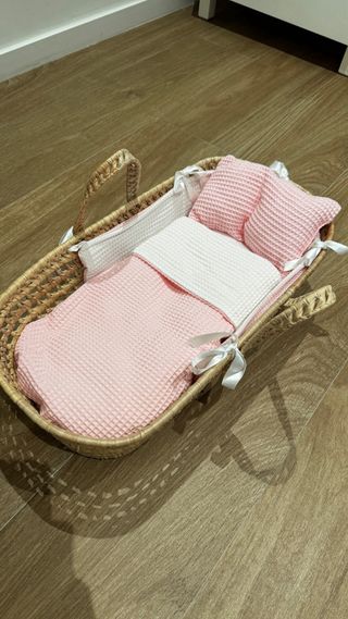 Cuna Reborn Mimbre con dosel