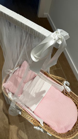 Cuna Reborn Mimbre con dosel