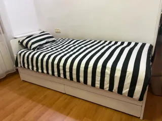Cama nido Ikea blanca.