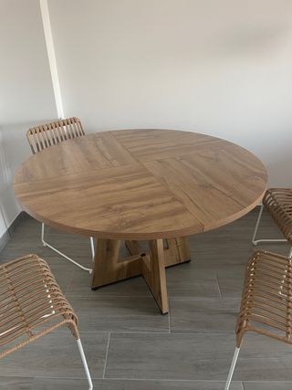 Mesa comedor redonda Tribesigns 120cm