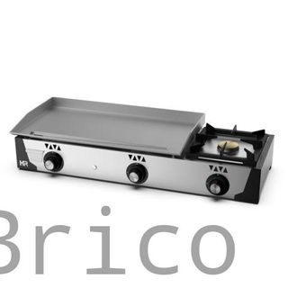 Plancha Gas Acero Laminado + Fogón Serie 100 - PLC8100F