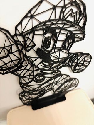 Super Mario Line Art – stampa 3D con basetta