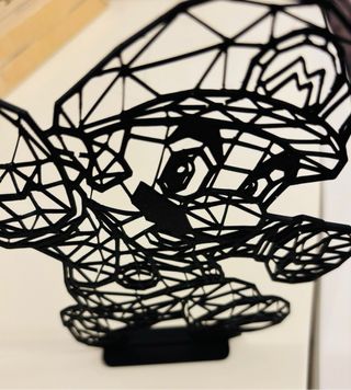 Super Mario Line Art – stampa 3D con basetta