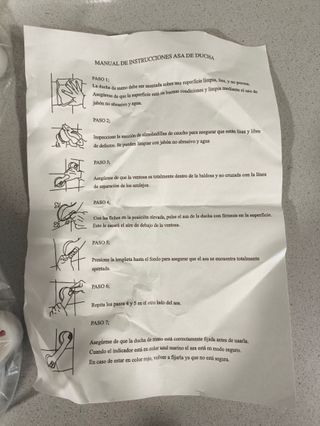 Asa de seguridad con ventosa para baño