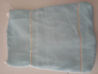 Saco de lana para coche de bebé azul