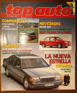 Revista coches Top Auto núm.4, abril 1991