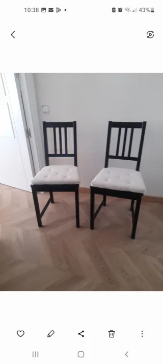 Móstoles. Juego de 2 sillas perfecto estado.