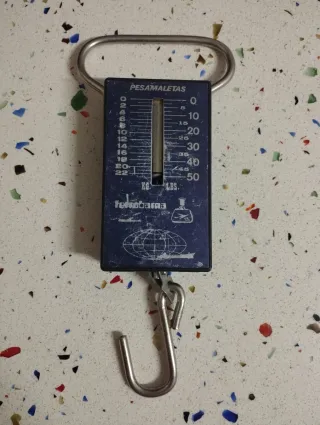 Balanza Pesa Maletas Vintage Faro Azul