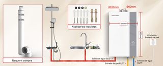 Calentador agua gas Termo 12L, nuevo sin estrenar
