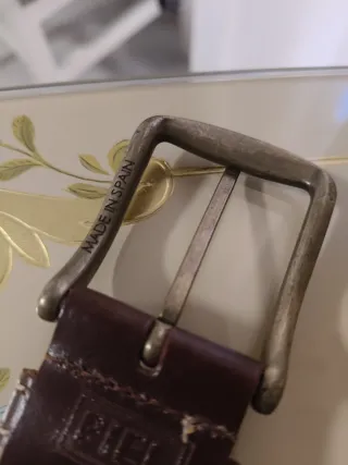 Cinturón elástico piel fucsia y amarillo