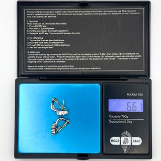 Pendientes Oro Blanco 18K, 6.61gr