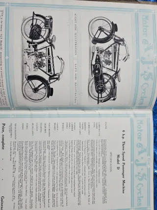 Catálogo Moto AJS Cycles 1915