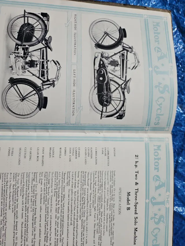 Catálogo Moto AJS Cycles 1915