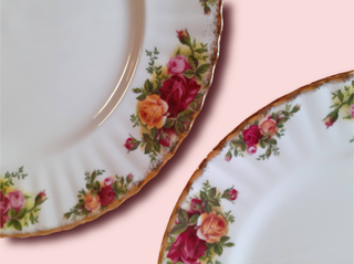 4 platos 26 cm Royal Albert Old Country Roses