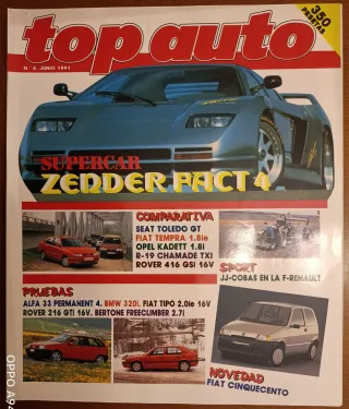 Revista coches Top Auto núm.6, junio 1991