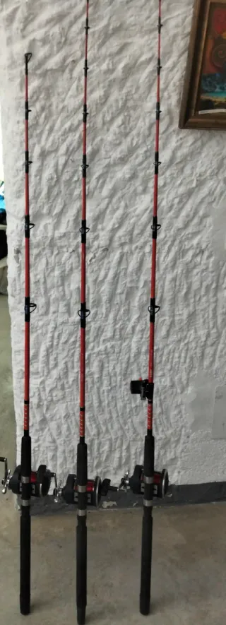 Cañas de pesca para barco