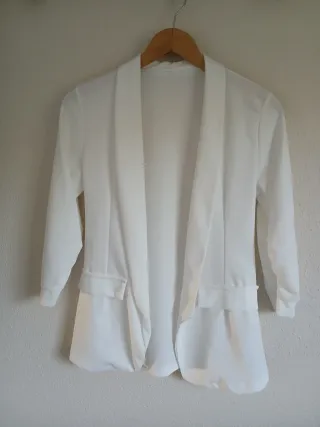 Chaqueta blazer blanca