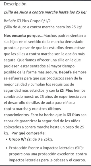 Silla Coche Besafe Izi Plus