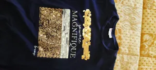 T-shirt bambina maniche lunghe paillettes