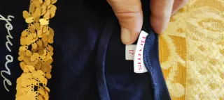 T-shirt bambina maniche lunghe paillettes