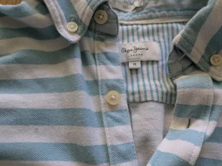 Camisa de rayas hombre azul y blanco