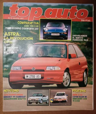 Revista coches Top Auto núm.8, agosto 1991