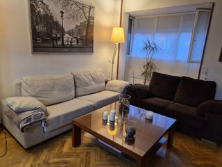 Sofá 2 plazas beige tela