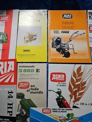 Lote 13 Catálogos Agria Motoazada Motocultor