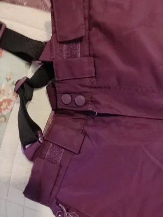 Pantalón de nieve con tirantes morado
