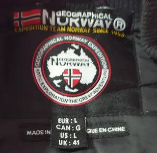 Abrigo Geographical Norway Negro