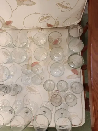 Juego de copas de cristal