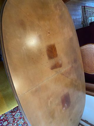 Mesa extensible de madera maciza con 4 sillas