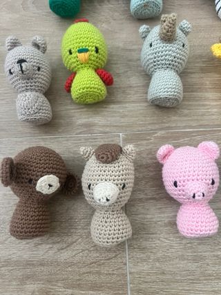 Conjunto animales ganchillo hechos a mano